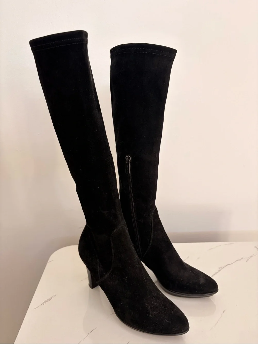 Aquatalia Black Suede Over-the-Knee Boots
